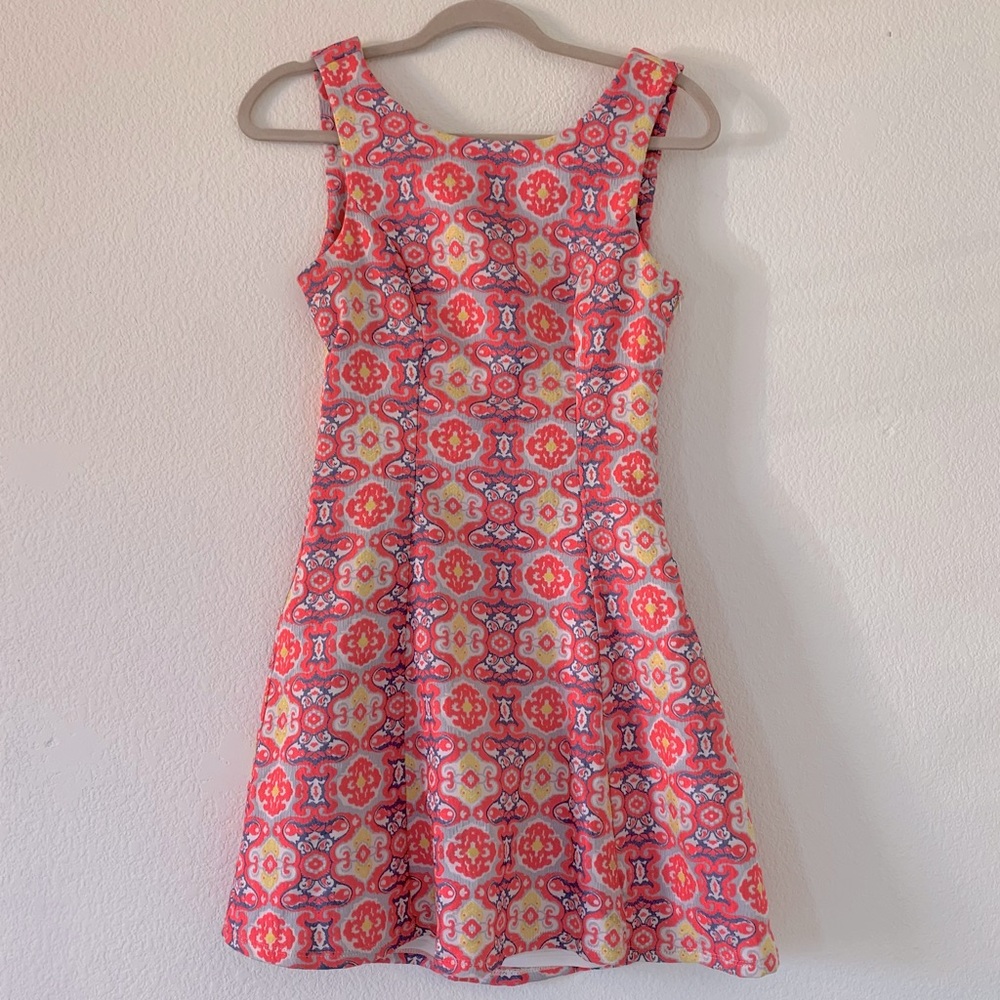 Francesca’s Alya neon pink dress